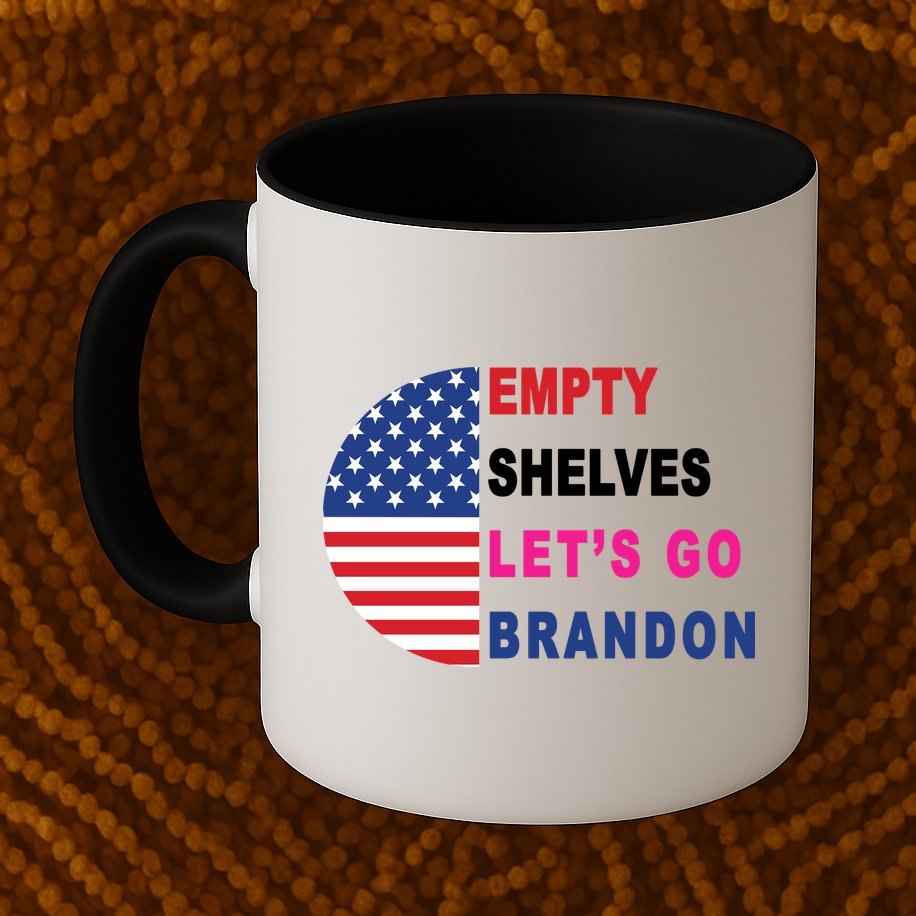 Lets Go Brandon Meme Classic American Flag Half Circle Mug
