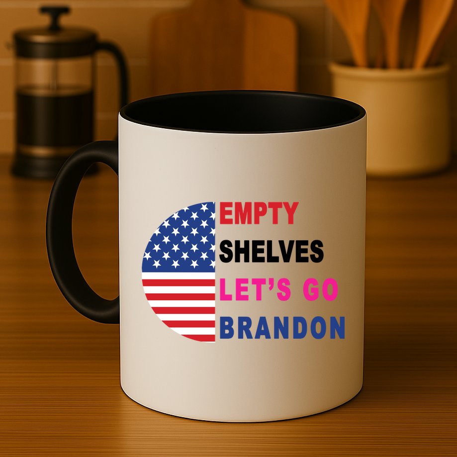 Lets Go Brandon Meme Classic American Flag Half Circle Mug