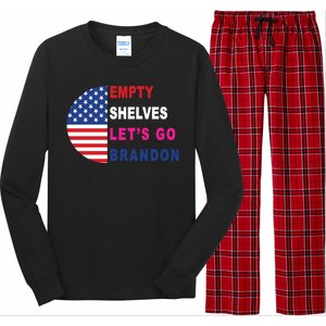 Lets Go Brandon Meme Classic American Flag Half Circle Long Sleeve Pajama Set