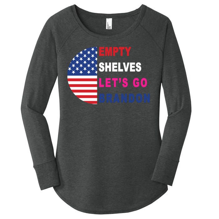 Lets Go Brandon Meme Classic American Flag Half Circle Women's Perfect Tri Tunic Long Sleeve Shirt