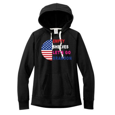 Lets Go Brandon Meme Classic American Flag Half Circle Women's Fleece Hoodie