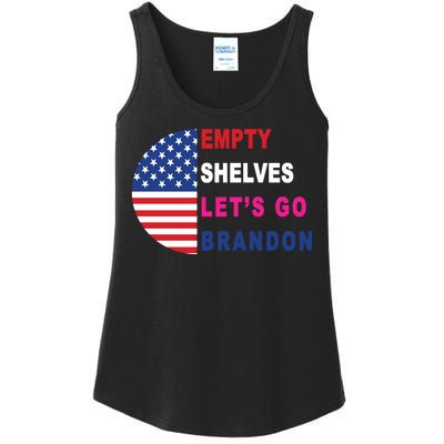 Lets Go Brandon Meme Classic American Flag Half Circle Ladies Essential Tank