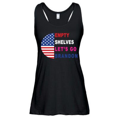 Lets Go Brandon Meme Classic American Flag Half Circle Ladies Essential Flowy Tank