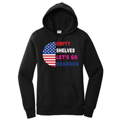 Lets Go Brandon Meme Classic American Flag Half Circle Women's Pullover Hoodie