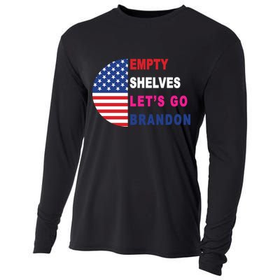 Lets Go Brandon Meme Classic American Flag Half Circle Cooling Performance Long Sleeve Crew