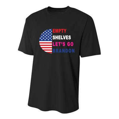 Lets Go Brandon Meme Classic American Flag Half Circle Youth Performance Sprint T-Shirt
