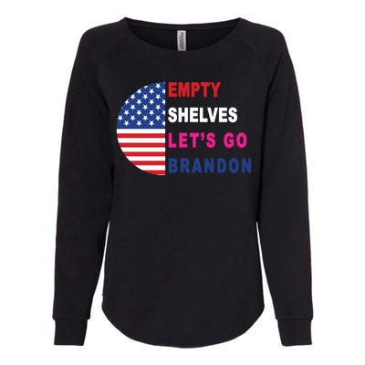 Lets Go Brandon Meme Classic American Flag Half Circle Womens California Wash Sweatshirt