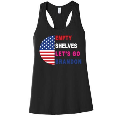 Lets Go Brandon Meme Classic American Flag Half Circle Women's Racerback Tank