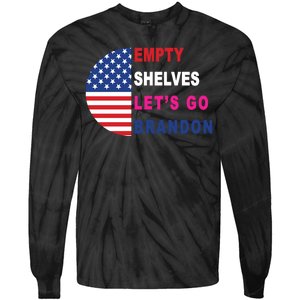 Lets Go Brandon Meme Classic American Flag Half Circle Tie-Dye Long Sleeve Shirt