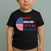 Lets Go Brandon Meme Classic American Flag Half Circle Toddler T-Shirt
