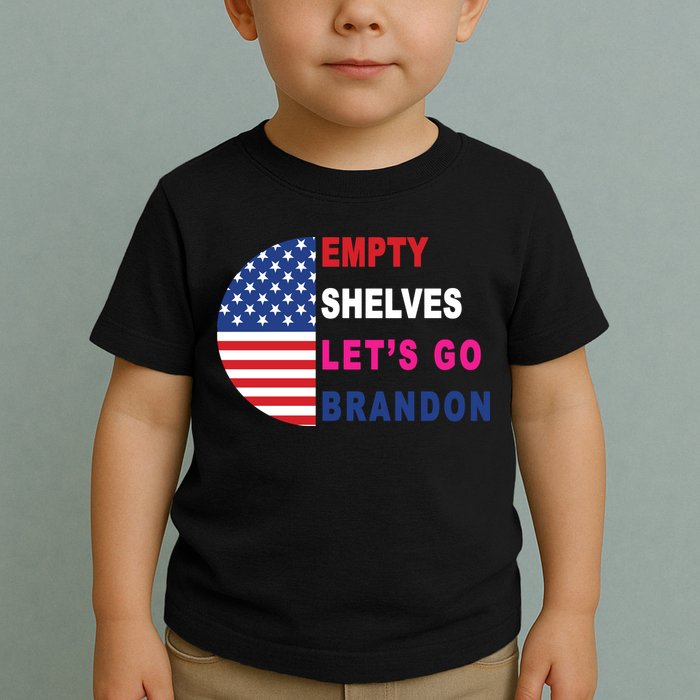 Lets Go Brandon Meme Classic American Flag Half Circle Toddler T-Shirt