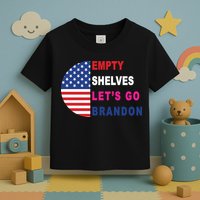Lets Go Brandon Meme Classic American Flag Half Circle Toddler T-Shirt