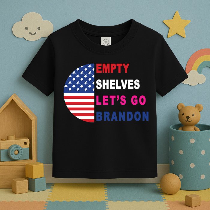 Lets Go Brandon Meme Classic American Flag Half Circle Toddler T-Shirt