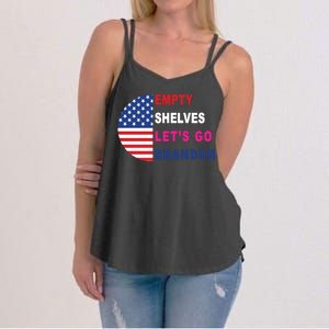 Lets Go Brandon Meme Classic American Flag Half Circle Women's Strappy Tank