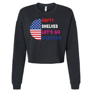 Lets Go Brandon Meme Classic American Flag Half Circle Cropped Pullover Crew