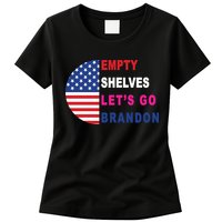 Lets Go Brandon Meme Classic American Flag Half Circle Womens T-Shirt