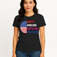 Lets Go Brandon Meme Classic American Flag Half Circle Womens T-Shirt