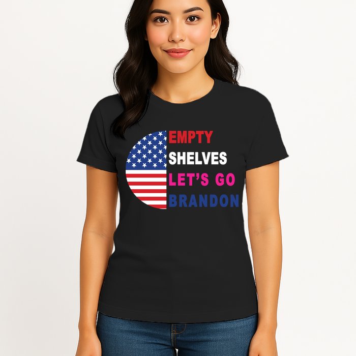 Lets Go Brandon Meme Classic American Flag Half Circle Womens T-Shirt