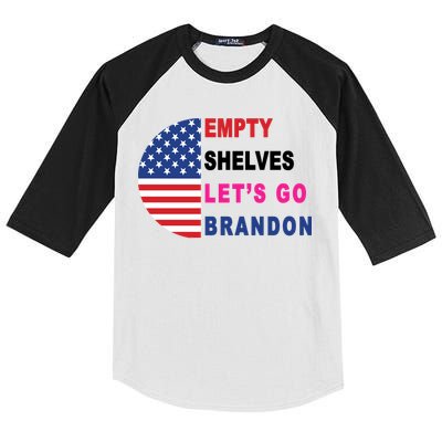 Lets Go Brandon Meme Classic American Flag Half Circle Kids Colorblock Raglan Jersey