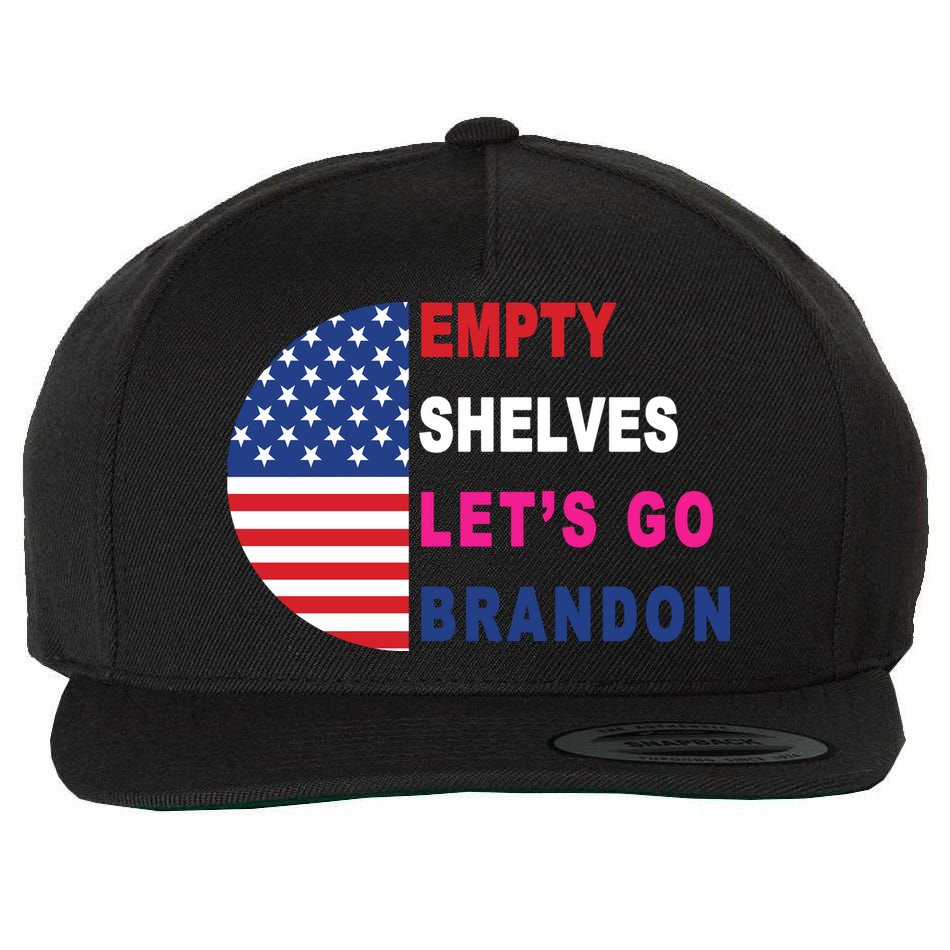 Lets Go Brandon Meme Classic American Flag Half Circle Wool Snapback Cap