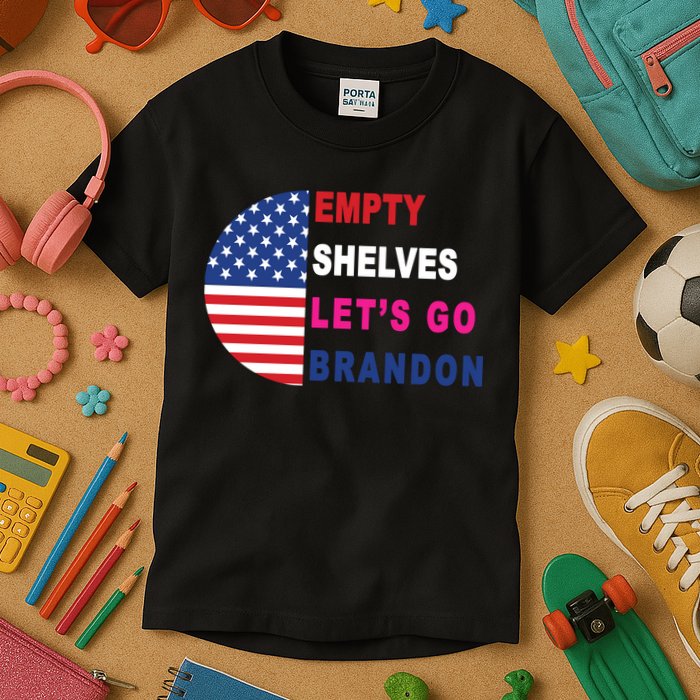 Lets Go Brandon Meme Classic American Flag Half Circle Kids T-Shirt