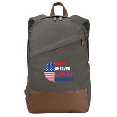 Lets Go Brandon Meme Classic American Flag Half Circle Cotton Canvas Backpack