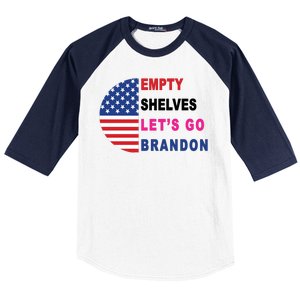 Lets Go Brandon Meme Classic American Flag Half Circle Baseball Sleeve Shirt