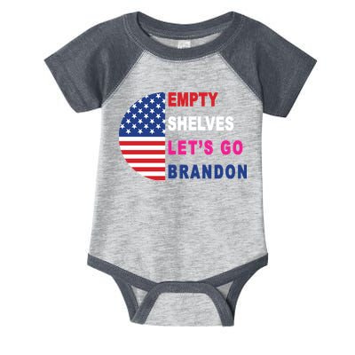 Lets Go Brandon Meme Classic American Flag Half Circle Infant Baby Jersey Bodysuit