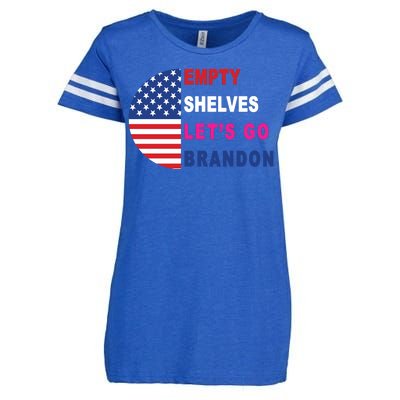 Lets Go Brandon Meme Classic American Flag Half Circle Enza Ladies Jersey Football T-Shirt