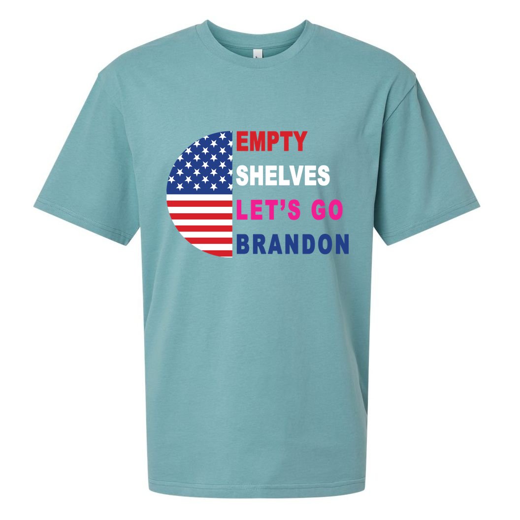 Lets Go Brandon Meme Classic American Flag Half Circle Sueded Cloud Jersey T-Shirt