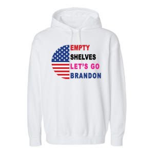 Lets Go Brandon Meme Classic American Flag Half Circle Garment-Dyed Fleece Hoodie