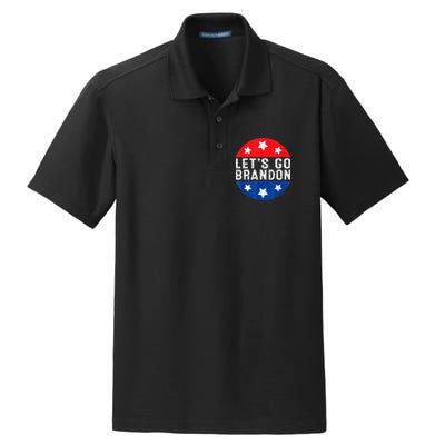 Let's Go Brandon Retro Vintage Design Dry Zone Grid Polo