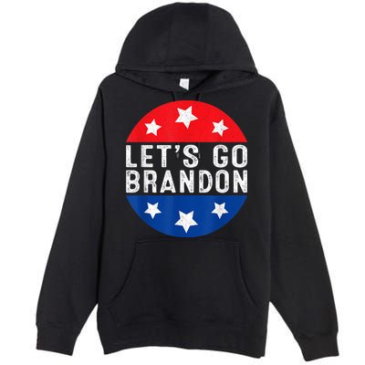 Let's Go Brandon Retro Vintage Design Premium Pullover Hoodie