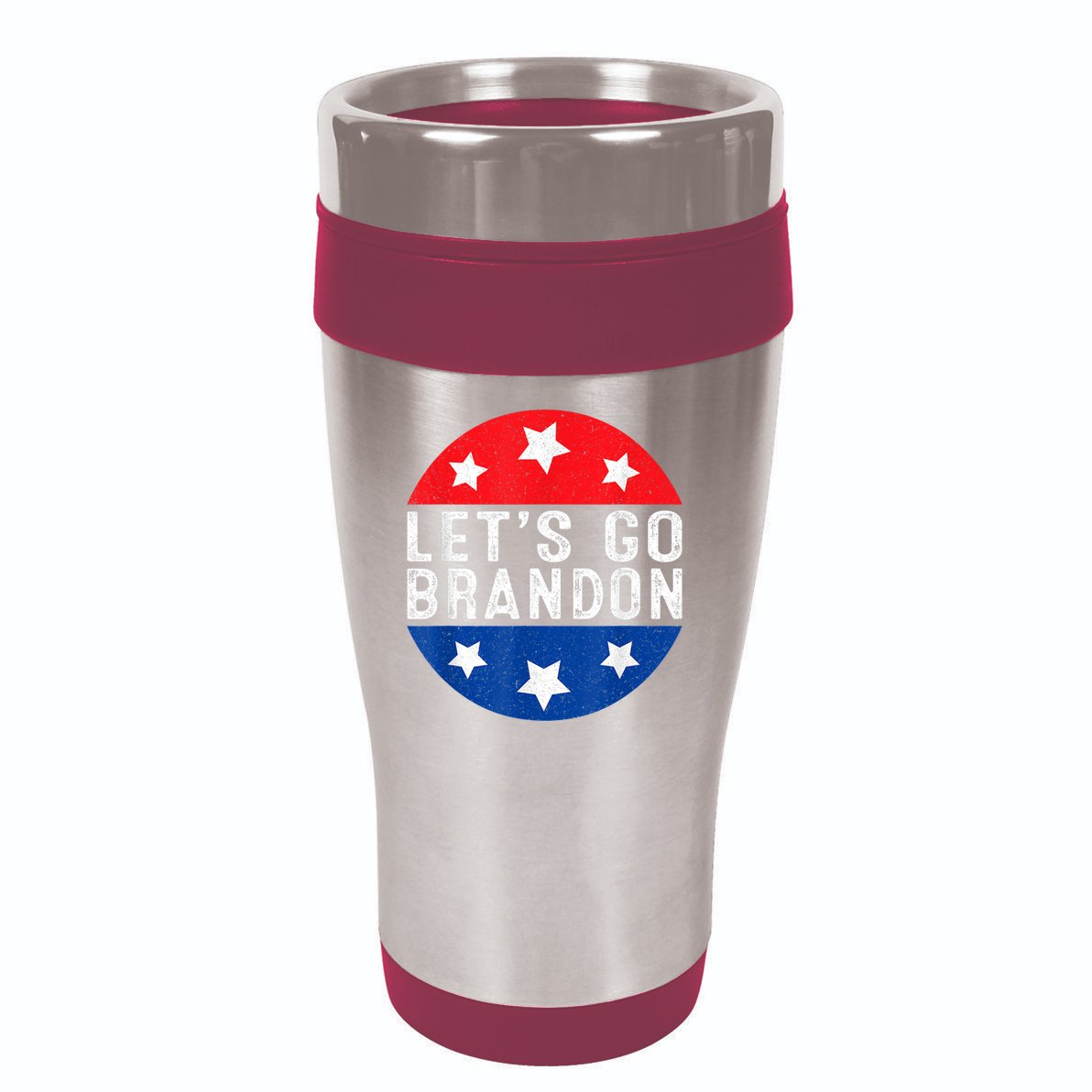 Let's Go Brandon Retro Vintage Design 16oz Travel Tumbler