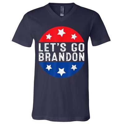 Let's Go Brandon Retro Vintage Design V-Neck T-Shirt