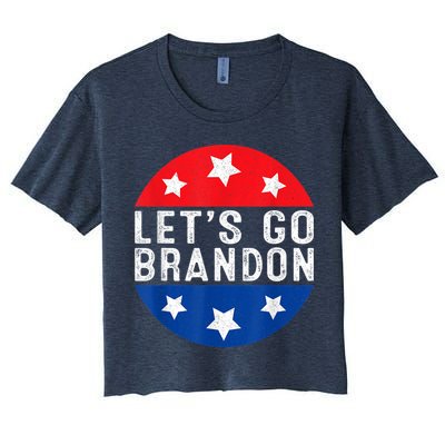 Let's Go Brandon Retro Vintage Design Crop Top