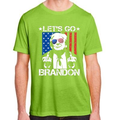 Let's Go Brandon Trump Middle Finger Flag Adult ChromaSoft Performance T-Shirt