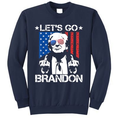 Let's Go Brandon Trump Middle Finger Flag Sweatshirt