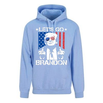 Let's Go Brandon Trump Middle Finger Flag Unisex Surf Hoodie