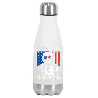 Let's Go Brandon Trump Middle Finger Flag Stainless Steel Insulated Water Bottle