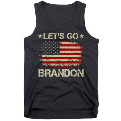 Let's Go Brandon Vintage American Flag Patriotic Tank Top