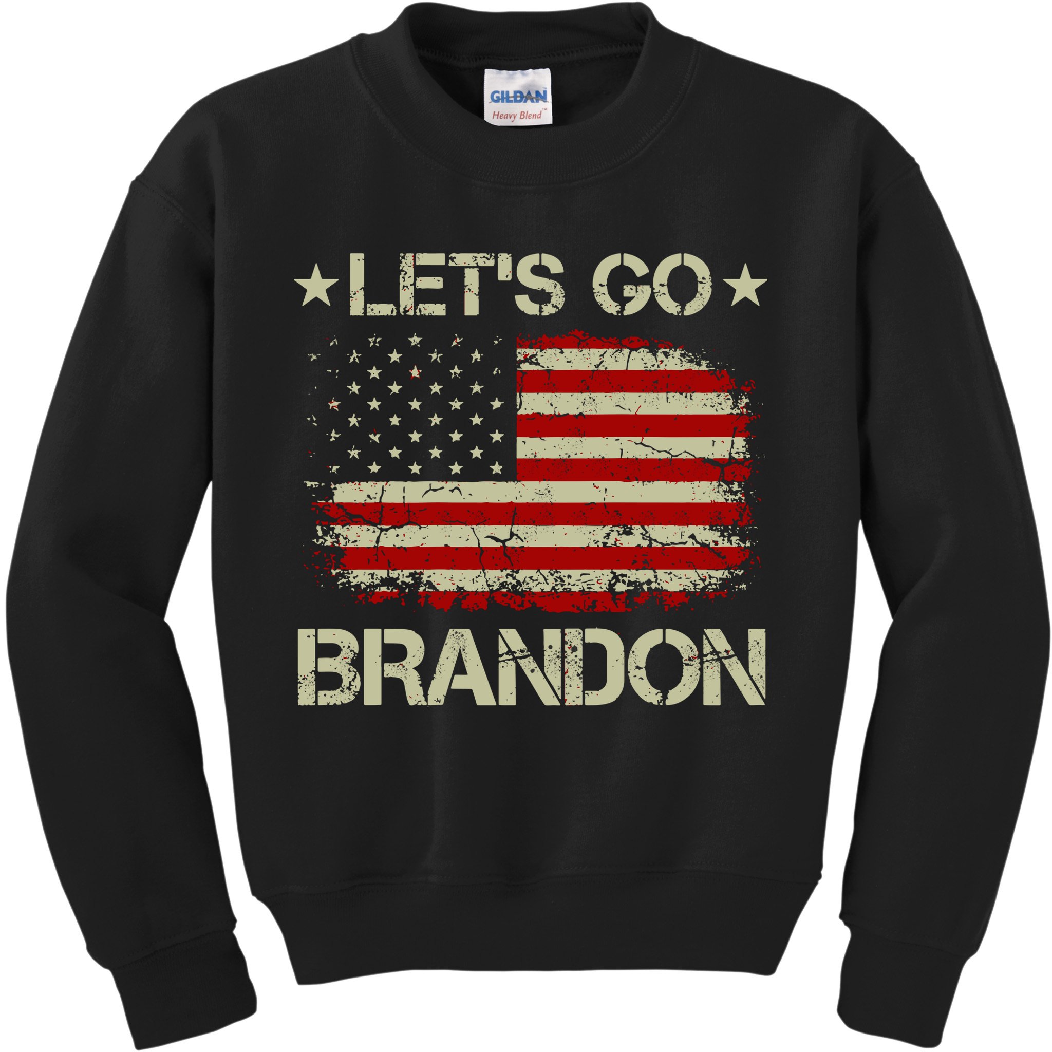 Let's Go Brandon Vintage American Flag Patriotic Kids Sweatshirt