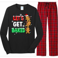 Let's Get Baked Gingerbread  Snow Christmas Xmas Holiday Long Sleeve Pajama Set