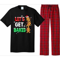 Let's Get Baked Gingerbread  Snow Christmas Xmas Holiday Pajama Set