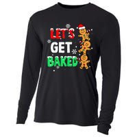 Let's Get Baked Gingerbread  Snow Christmas Xmas Holiday Cooling Performance Long Sleeve Crew