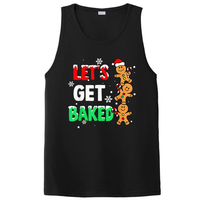 Let's Get Baked Gingerbread  Snow Christmas Xmas Holiday PosiCharge Competitor Tank