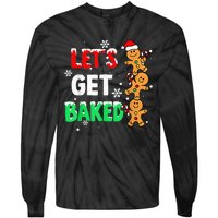 Let's Get Baked Gingerbread  Snow Christmas Xmas Holiday Tie-Dye Long Sleeve Shirt