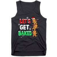 Let's Get Baked Gingerbread  Snow Christmas Xmas Holiday Tank Top