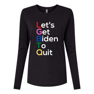 Let's Get Biden To Quit Lets Get Biden To Quit Womens Cotton Relaxed Long Sleeve T-Shirt