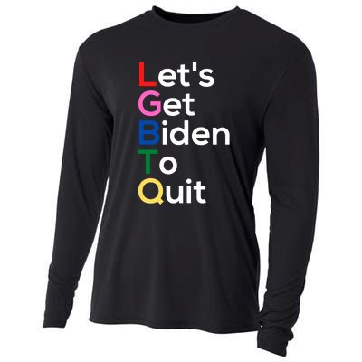 Let's Get Biden To Quit Lets Get Biden To Quit Cooling Performance Long Sleeve Crew